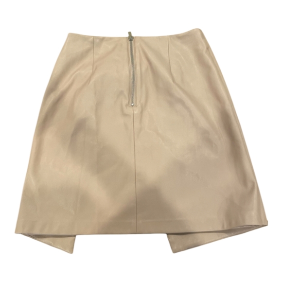 Bar Ill Faux Leather Mini Skirt With Bow Detail, Natural Nude Size 12 - Picture 4 of 6